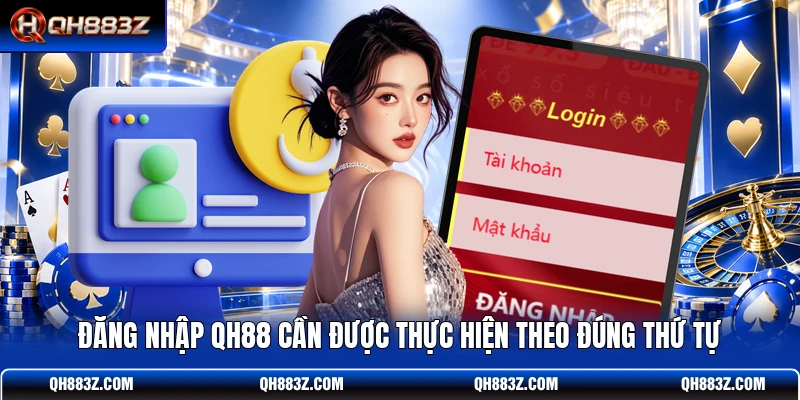 Đăng nhập QH88 cần được thực hiện theo đúng thứ tự
