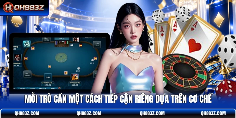 Mỗi trò cần một cách tiếp cận riêng dựa trên cơ chế 